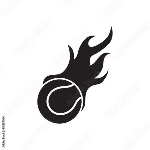 tennis ball on fire