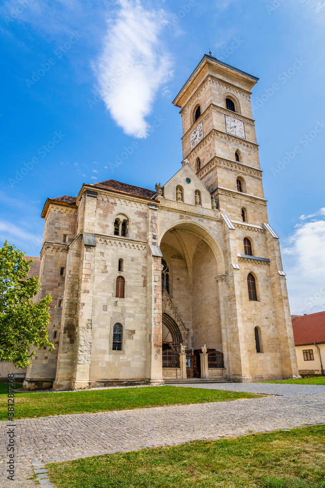 The Roman-Catholic cathedral of St. Michael insude Alba Carolina citadel in Alba Iulia, Transylvania, Romania
