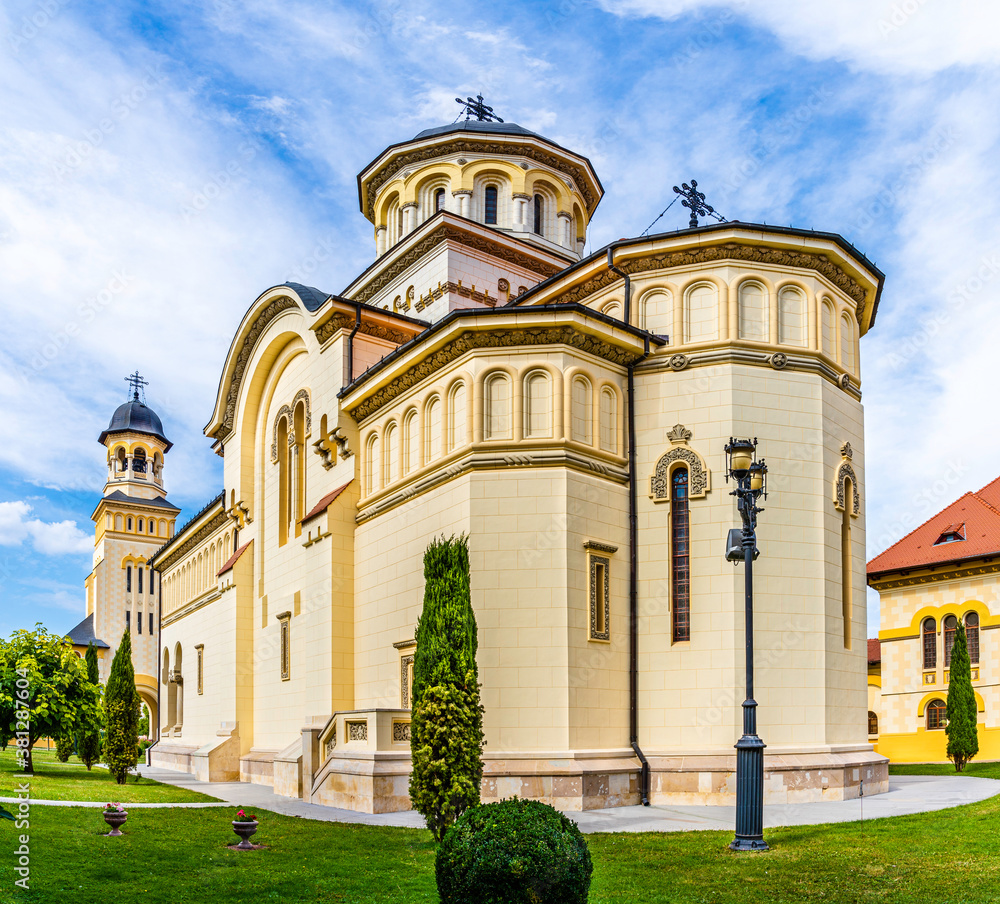 Coronation cathedral inside Alba Carolina citadel in Alba Iulia, Transylvania, Romania