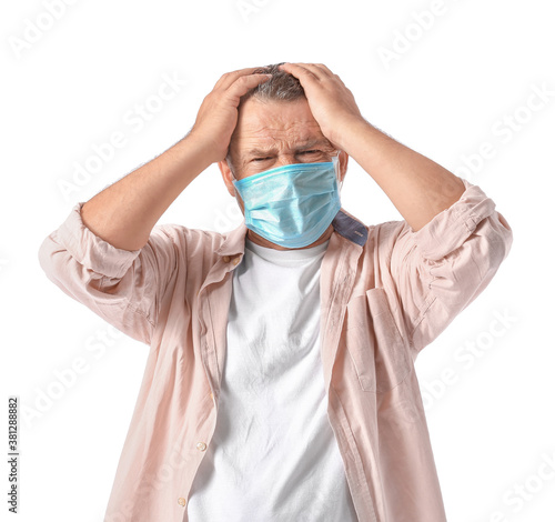 Stressed mature man in medi...