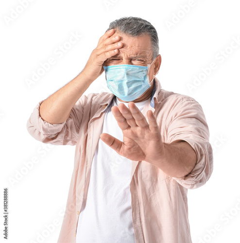 Stressed mature man in medi...