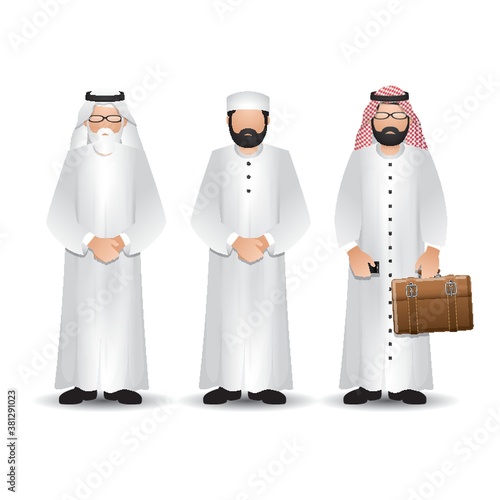 set of middle eastern man icons