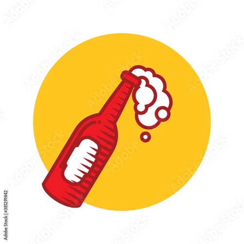 opened german beer bottle