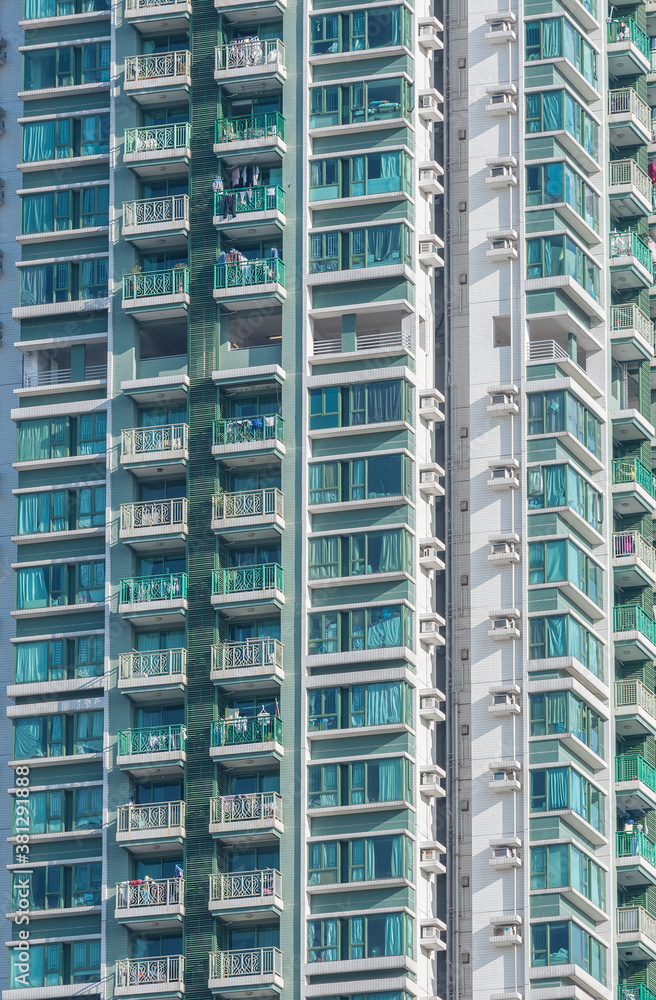 High rise residential building in Hong Kong city High rise residential building in Hong Kong city