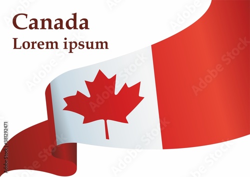 Flag of Canada. Bright, colorful vector illustration