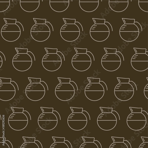 Dark brown coffee pattern design. © captainvector