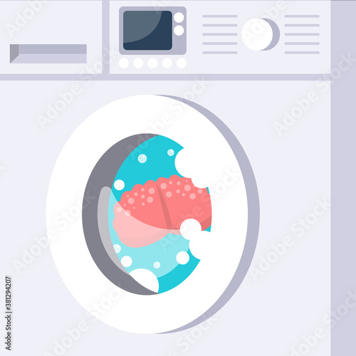 Brain washed in washing machine