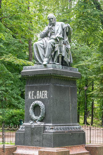 Monument to Karl Ernst von Baer, a scientist and medical man, the founding father of embryology. The monument was erected in 1886.