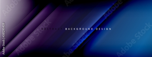 Motion concept neon shiny lines on liquid color gradients abstract backgrounds. Dynamic shadows and lights templates for text