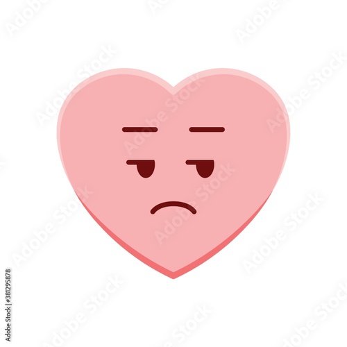 Heart character unamused