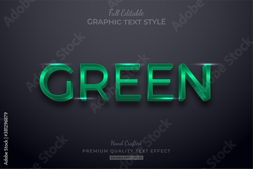 Green Editable Text Style Effect Premium