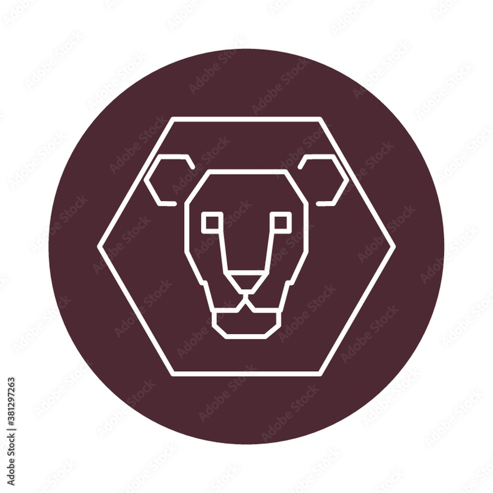 Male lion head Male lion head