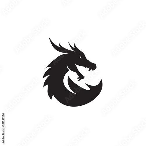 Dragon animal logo design template