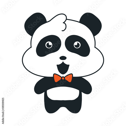 Fototapeta Naklejka Na Ścianę i Meble -  cute panda cartoon illustration