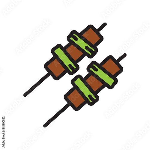 skewered food