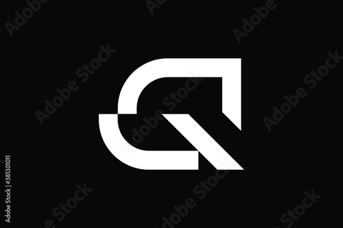 Minimal Innovative Initial CR logo and RC logo. Letter C R RC CR creative elegant Monogram. Premium Business logo icon. White color on black background