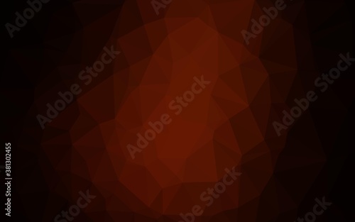 Dark Red vector triangle mosaic template. Creative illustration in halftone style with gradient. Triangular pattern for your business design.