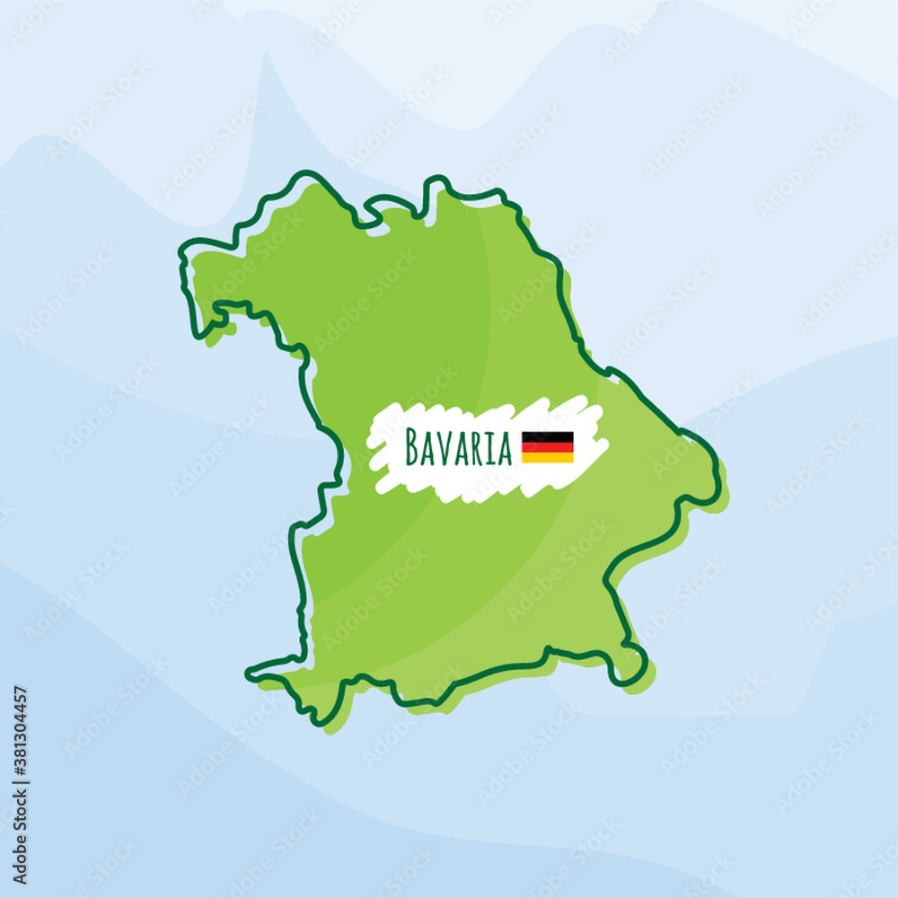 map of bavaria, germany Stock Vector | Adobe Stock