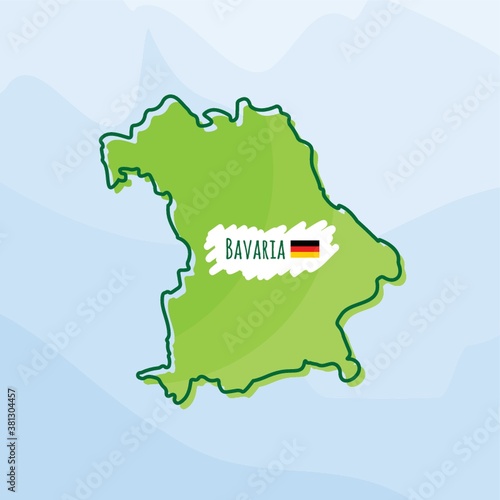 map of bavaria, germany