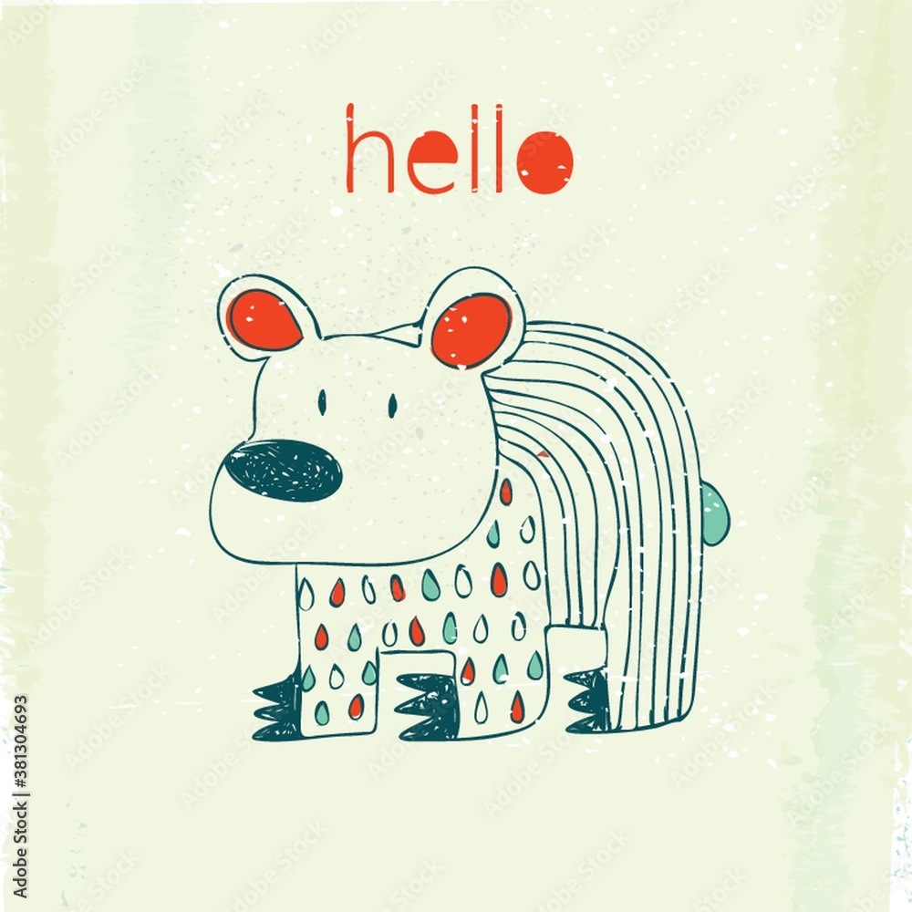 Obraz premium bear text design