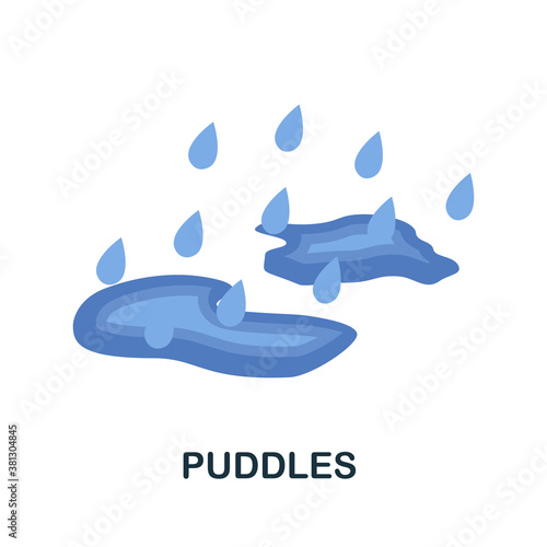 Puddles icon. Simple element from autumn collection. Creative Puddles icon for web design  templates  infographics and more
