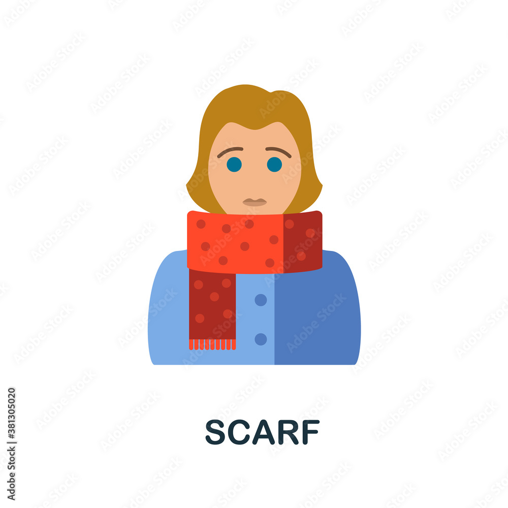 Scarf icon. Simple element from autumn collection. Creative Scarf icon for web design, templates, infographics and more Scarf icon. Simple element from autumn collection. Creative Scarf icon for web design, templates, infographics and more