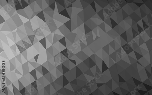 Dark Silver, Gray vector triangle mosaic cover. A completely new color illustration in a vague style. Template for a cell phone background.
