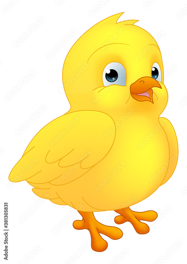 Fototapeta premium An Easter chick bird cute cartoon character mascot