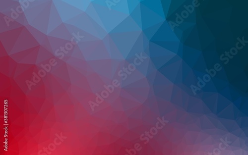 Dark Blue  Red vector abstract mosaic backdrop. A vague abstract illustration with gradient. Elegant pattern for a brand book.