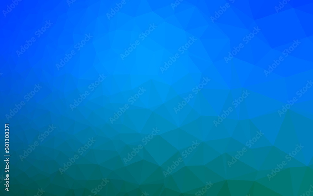 Light BLUE vector abstract polygonal cover. A sample with polygonal shapes. Brand new design for your business.