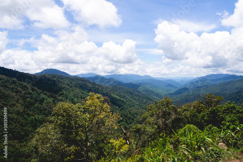 Forest and mountain at Mae Wong National Park or Chong Yen, Kamphaeng Phet Province, Thailand