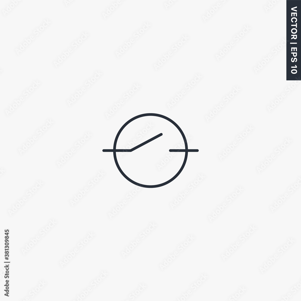 Reed switch, linear style sign for mobile concept and web design Reed switch, linear style sign for mobile concept and web design
