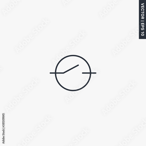 Reed switch, linear style sign for mobile concept and web design