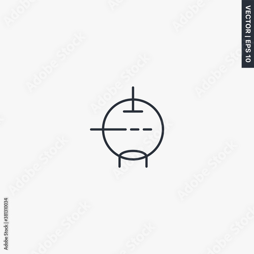 Triode, linear style sign for mobile concept and web design