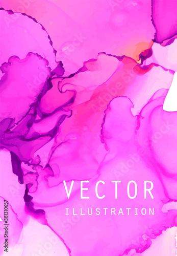 Alcohol ink vector texture. Fluid ink abstract background.