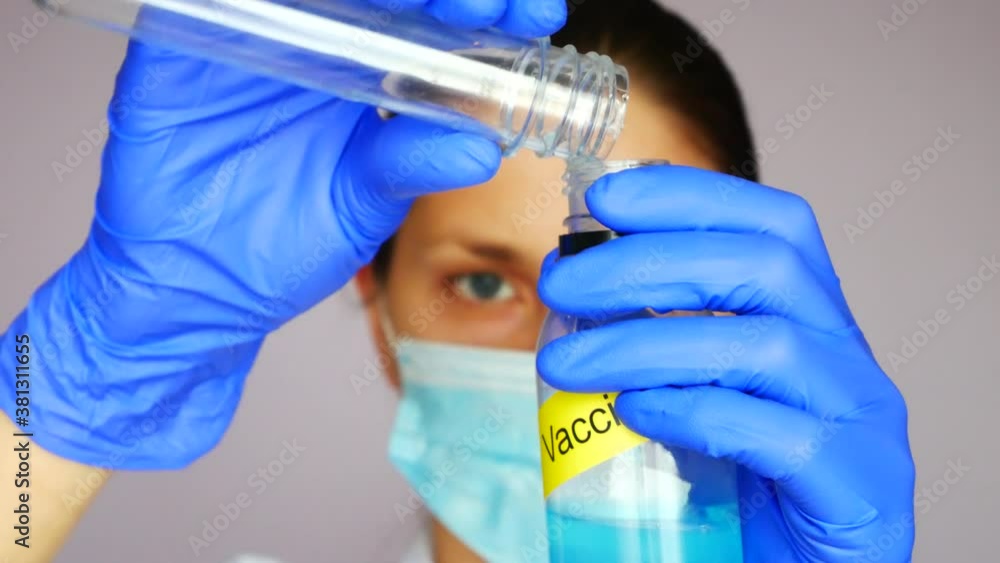 A beautiful woman scientist makes COVID-19 vaccine A beautiful woman scientist makes COVID-19 vaccine