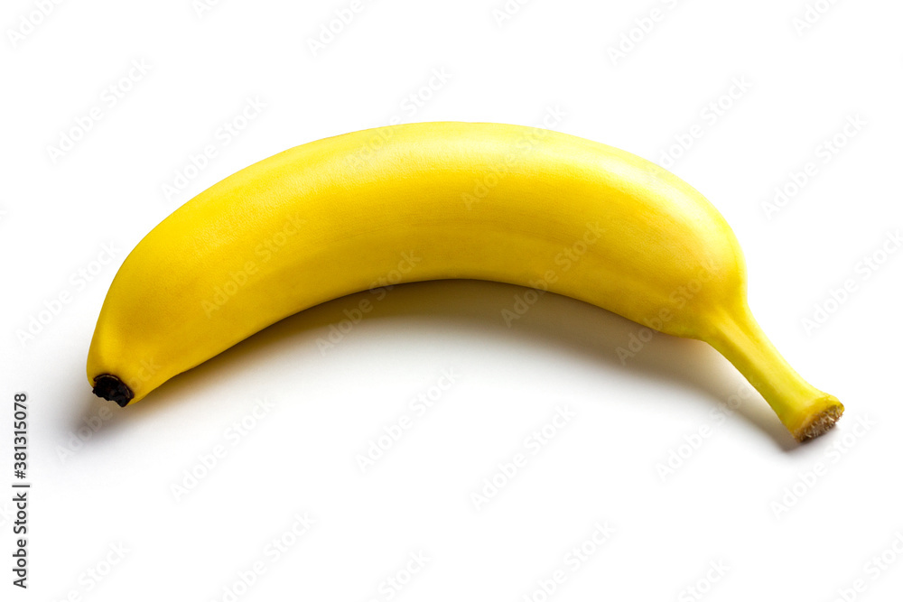 Yellow banana on a white background, isolate Yellow banana on a white background, isolate