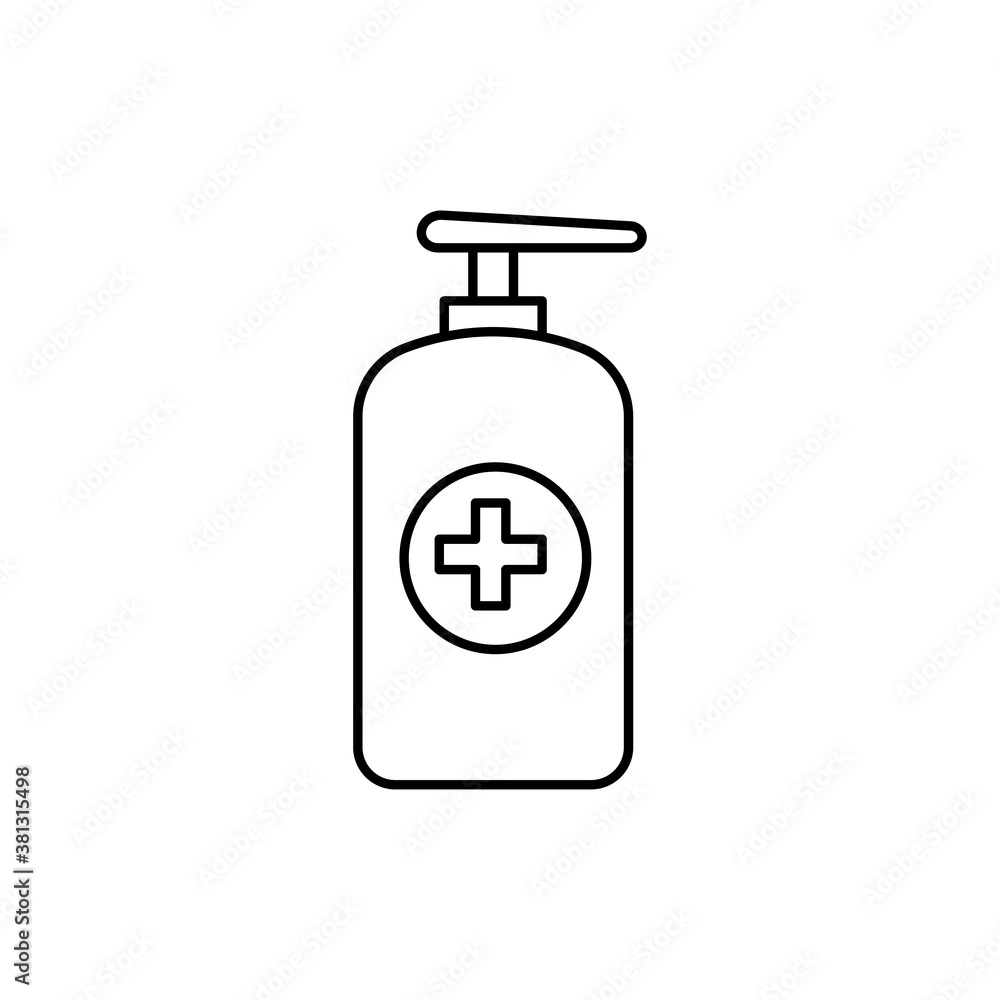 Hand sanitizer line icon. Design template vector Hand sanitizer line icon. Design template vector