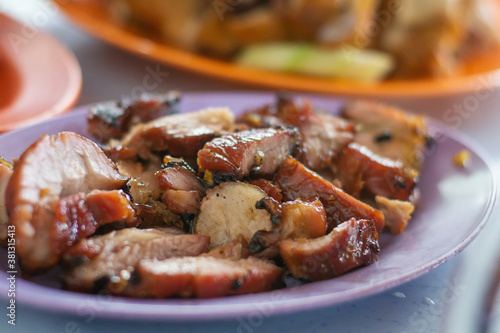 char siu - chinese bbq roasted pork photo