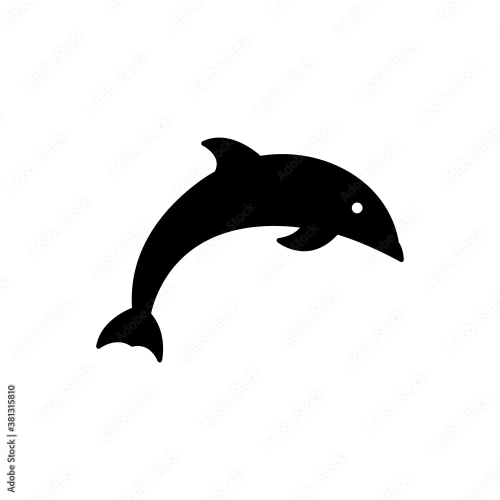 Fototapeta premium Dolphin icon. Design template vector