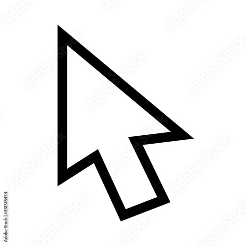 Arrow pointer mouse cursor icon v6. Internet flat icon symbol for applications.