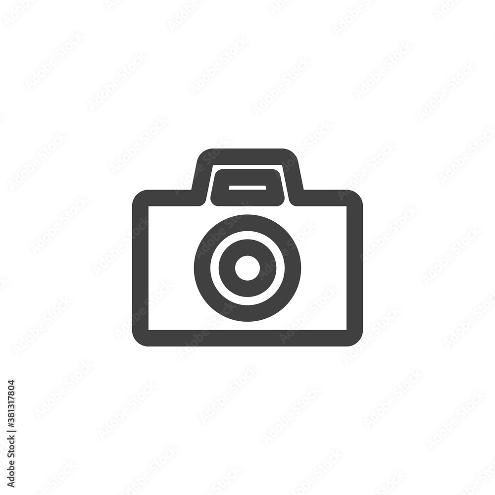 Photo camera line icon. linear style sign for mobile concept and web design. Photography camera outline vector icon. Symbol, logo illustration. Vector graphics Photo camera line icon. linear style sign for mobile concept and web design. Photography camera outline vector icon. Symbol, logo illustration. Vector graphics