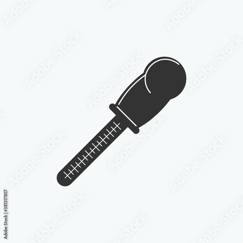 Pipette icon in simple style isolated on white background. Dropper symbol
