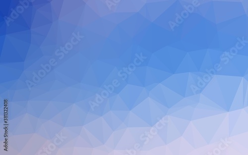 Light BLUE vector abstract polygonal layout. Colorful illustration in Origami style with gradient. Completely new template for your business design.