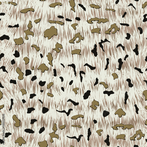 Canvas Print Lynx seamless vector pattern, trendy print for fabric, wallpaper, light woolen b