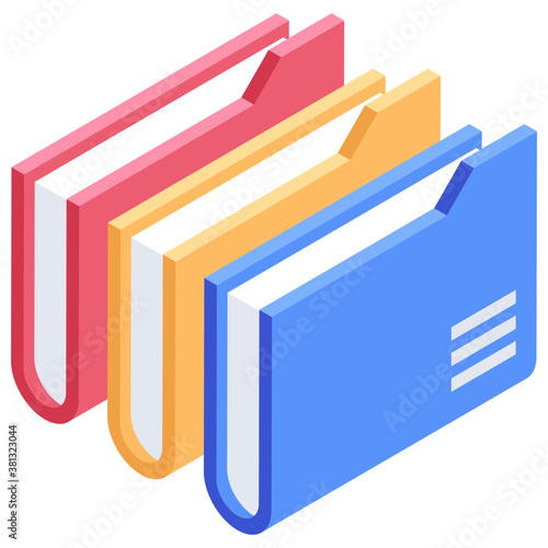 
Folder icon in isometric vector
