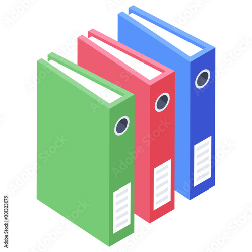 
Archives icon, isometric vector design 
