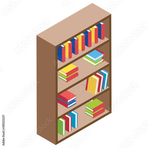  Flat icon design of library 