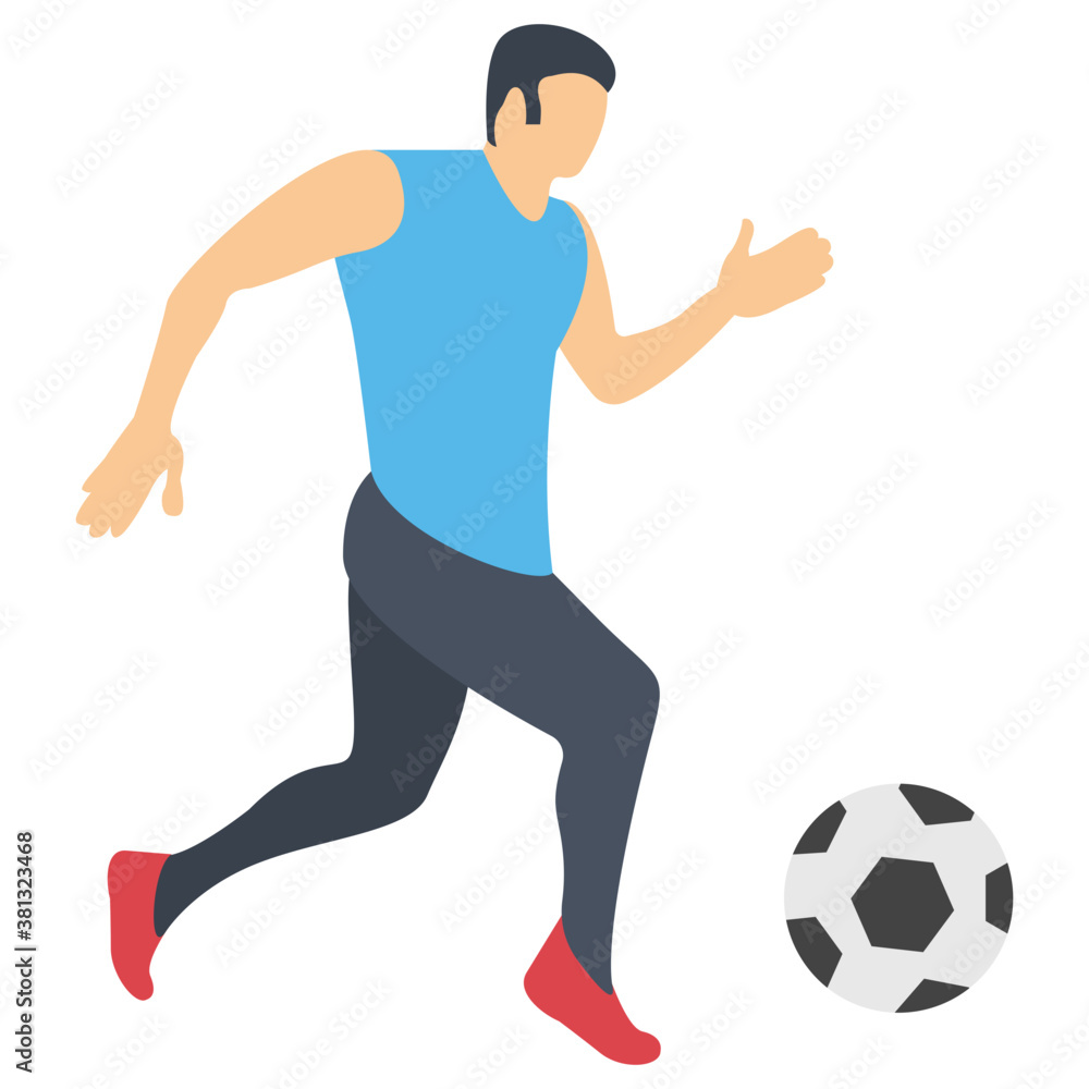 Soccer player flat icon design
Soccer player flat icon design