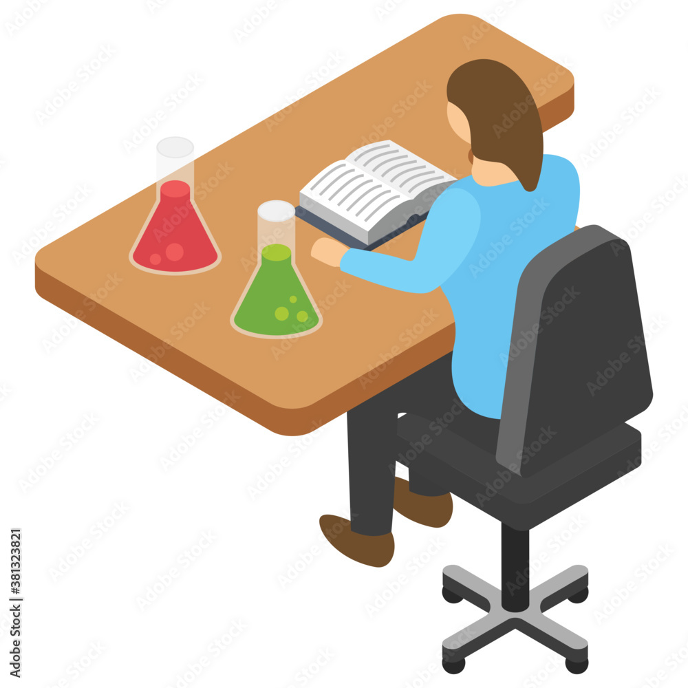 Fototapeta premium Lab room flat icon design 